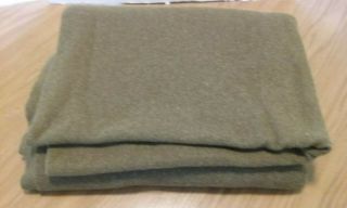 World War Ii Us Army / Military Wool Od Blanket - Very - No Holes