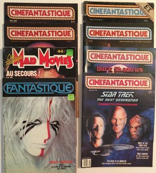 Cinefantastique Magazines,  Mad Movies & L’ecran Fantastique (french) All 80s,  90