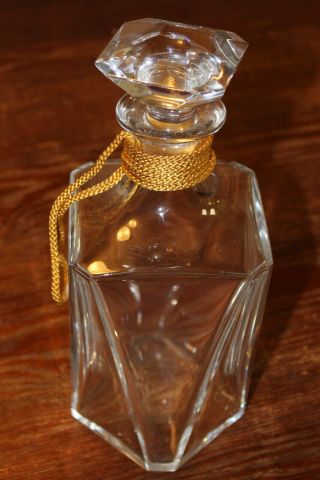Vintage Baccarat Crystal Whiskey Decanter W Stopper Perfect