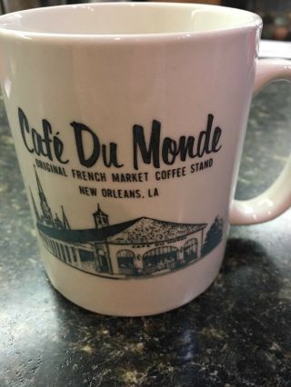 Cafe Du Monde Coffee Mug Cup Orleans French Market Stand