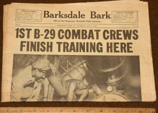 Wwii Us Barksdale Bark Newspaper B - 29 Combat Crews July 7 1945 Barksdale Aaf La
