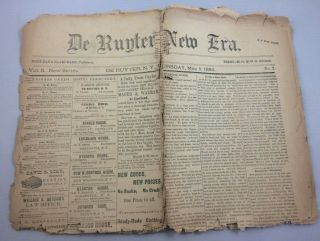 De Ruyter Era Vol.  5 Series De Ruyter,  York May 8,  1884 Newspaper