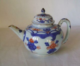 Early C.  18th Chinese Imari Porcelain Teapot And Cover - A/f