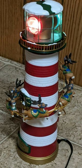 RARE 1996 CHRISTMAS NAUTICAL HOLIDAY LIGHTHOUSE DECORATION OR TREE TOPPER 3