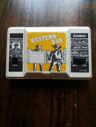 Vintage Casio Western Bar Game Watch Cg - 300 1984 Japan