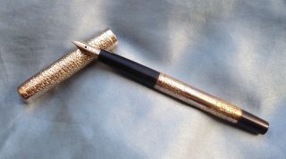 Antique " 18ct Rolled Gold " Overlay,  Eyedropper Fill,  Onoto No3 14ct Nib,  1918 Eng
