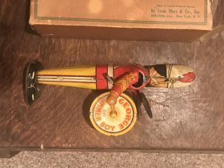 Vintage 1950’s Tin Drummer Boy With Drum &Cymbals - Windup Boxed - Chein 2