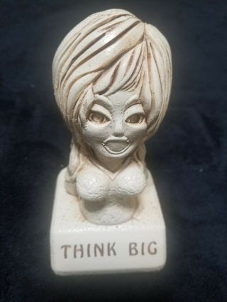 Think Big Big Bust Breast Paula Co 1968 Made In Usa W65 Boobs Paperweight