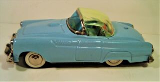 Tin Friction 1955 Ford Thunderbird Convertible Car See Thru Top Nomura Tn Japan