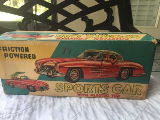 Vintage Mercedes Benz Friction Toy Car - 1950s Japan - With Box