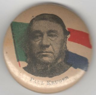 1900 Paul Kruger South Africa Republic President Of The Transvaal Flag Pin