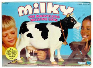 Vintage 1977 Kenner Milky The Marvelous Milking Cow W/box & Insert