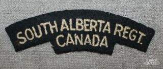 Ww2 South Alberta Regiment Cloth Shoulder Flash (inv19552)
