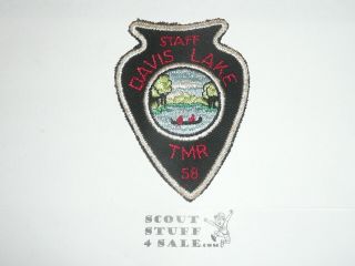 Ten Mile River Scout Camps 1958 Davis Lake Staff Patch