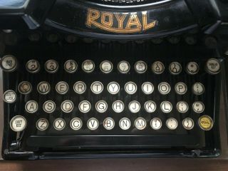 Antique Vintage Royal Model 10 Typewriter w/Beveled Glass Sides x - 941859 2