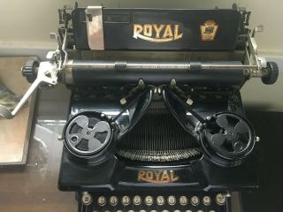 Antique Vintage Royal Model 10 Typewriter w/Beveled Glass Sides x - 941859 3