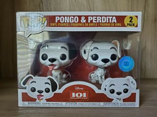 Funko Pop Disney Pongo & Perdita 101 Dalmations 2 Pack Piab Exclusive