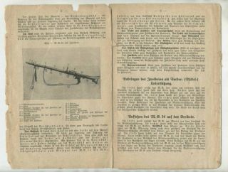 Instructions for use of the Machine Gun MG - 34.  1936 year. 2
