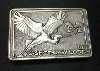 Pewter 265 O - Shot - Caw Lodge Serial Number 12 Of 300 Belt Buckle