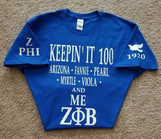 Zeta Phi Beta Centennial Short Sleeve T - Shirt - 100 Years - Z Phi - Size L