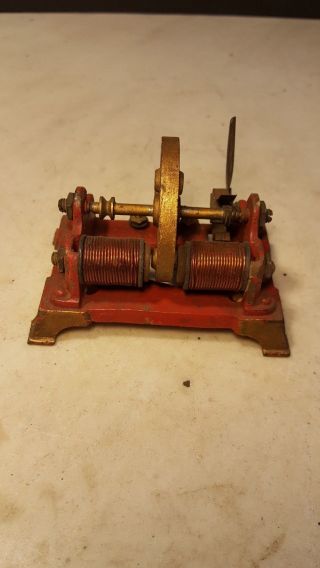 Antique Toy Electric Motor Dc Battery Bi Polar Circa 1910