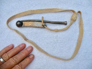 Ww 2 Us Navy Naval Officiers Whistle Orig 41 42 43 44 45 W/ Lanyard Exc Cond