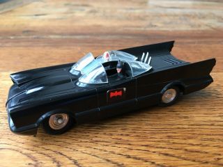 Rare Triang Spot On Magicar Batmobile With Batman And Robin Battery Operated