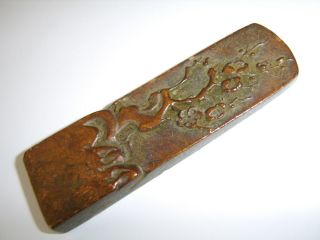 INTERESTING OLD ANTIQUE CHINESE SOLID BRONZE SEAL 3