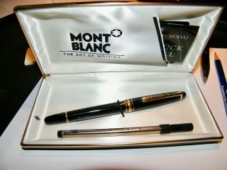 Pre Owned/ib Montblanc Model 163 Meisterstuck Roller Ball Pen W/extra Refill