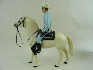 1950 ' s Hartland Plastics Lone Ranger & Tonto With Silver & Scout 2