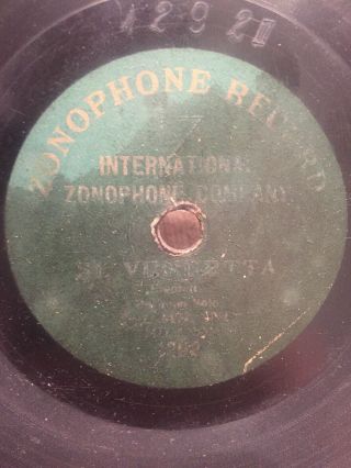 Giuseppe Milani 7  Zonophone Record 1292 78 Rpm Disco Zonofono Si,  Vendetta