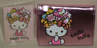 Hello Kitty Mori Girl Card Case Holder 3 Pockets Kawaii Sanrio 2010 Nwt Rare