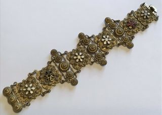 Victorian Edwardian Etruscan Enamel Bracelet