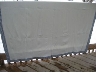 C29 Vtg Handmade Blanket Rag Woven Blanket Throws Catalogne Cotton 65 " X 73 "