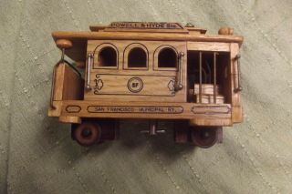 Vintage Wooden Cable Car Music Box Gatco Powell & Hyde Sts.  San Francisco.