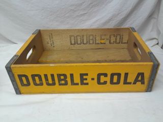 Vintage 1963 Double Cola Soda Pop Bottle Wood Crate Box Carrier Savannah Tenn