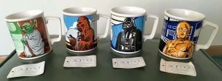 Four Vintage Star Wars Themed Mugs - Lucasfilm Ltd / Sigma The Tastesetter