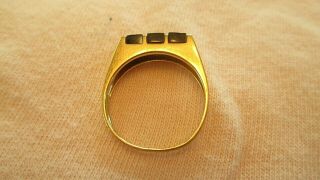 Vintage Art Deco 14k Solid Gold Onyx Ring - Size 5 Obo