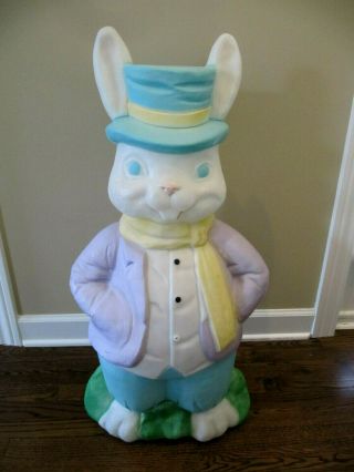 Vintage Empire Blow Mold Plastic 36 " Lighted Mr.  Easter Bunny Rabbit