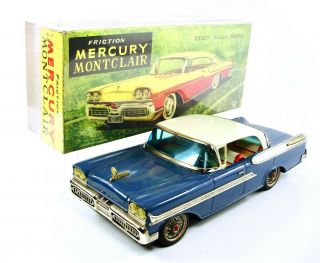 1958 Mercury Montclair 11.  5” (29.  2 Cm) 2 - Door Hardtop Japanese Tin Car By Yoneza