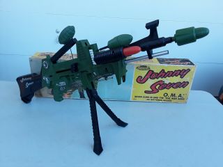 Topper Johnny Seven Oma One Man Army Toy Cap Gun Pistol Grenade Missile Vintage