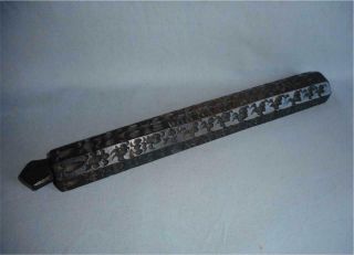 Antique Tibet Top High Aged Rich Carved Wood Buddhist Tantric Ritual Zanpar Mold