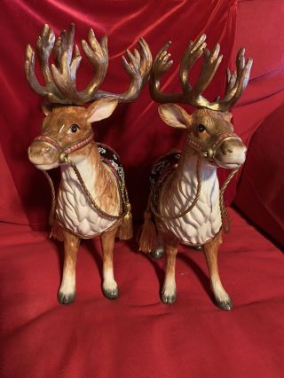 Fitz And Floyd Christmas Reindeer,  There Are 2 Of Them,  The Listing Says 1