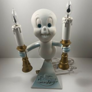 Vintage Casper The Friendly Ghost Candle Candelabra Lamp Halloween Decor 1995