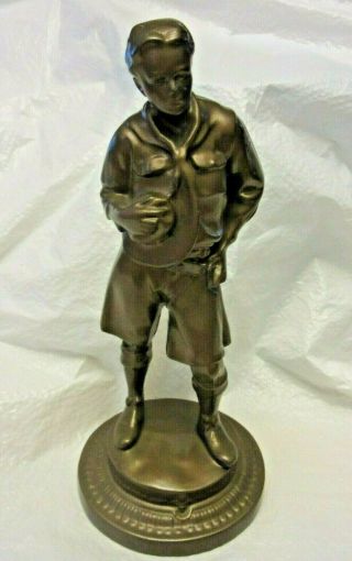 Vtg Boy Ideal Scout Cast Metal Statue Figurine Award 8 1/2  By R Tait Mckenzie