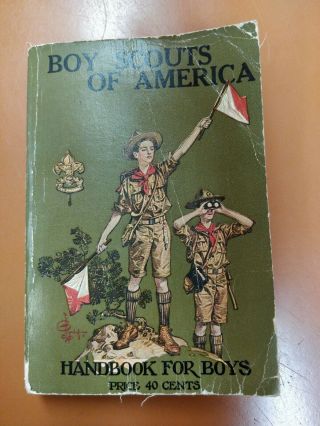 Vintage 1926 Boy Scouts Of America Handbook 35th Printing Bsa Green Cover