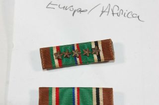 WWII US ARMY EUROPEAN AFRICAN MIDDLE EASTERN CAMPAIGN MEDAL w/ RIBBON & STARS 2
