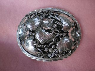 Vintage Sterling Silver Native American Belt Buckle