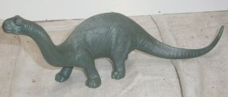 Vintage Marx Brontosaurus Dinosaur Playset Odd Color Green Metallic 1950 