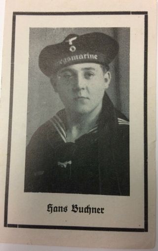 Wwii Ww2 Military German Navy Naval Kriegsmarine Sailor Uniform Prayer Card